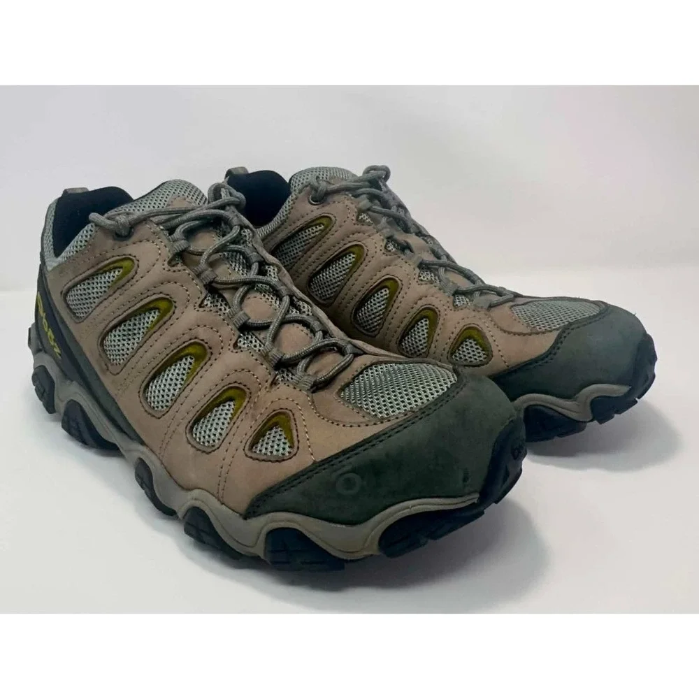 Oboz Sawtooth II Low Hiking Shoes Men's Size 14 Brown Green Trail Outdoor Walk